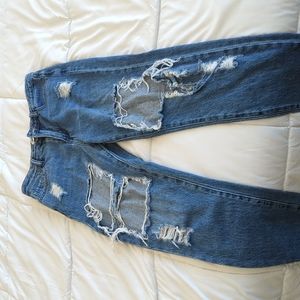 Dark Blue Ankle Jeans